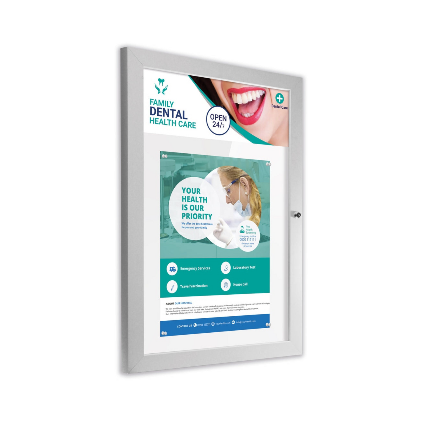 Menu case designed for café businesses in the UK, offering a professional and sleek display solution. Manufactured by The Sign Makers, it enhances visibility and attracts customer attention.