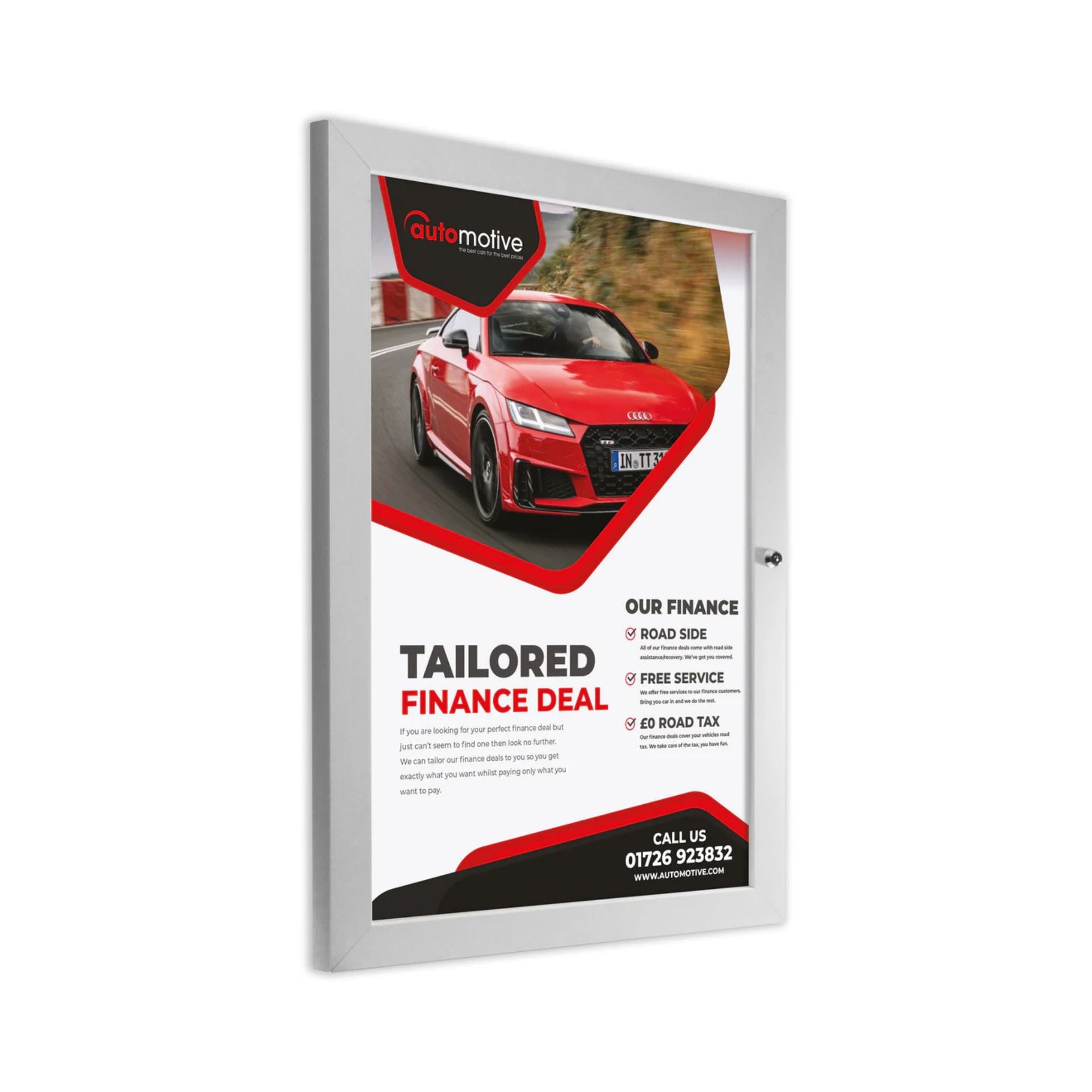 Stainless steel poster display case designed for businesses, offering a professional and durable solution for advertising. Ideal for enhancing visibility and attracting customers in the UK, crafted by The Sign Makers, a top sign board manufacturer