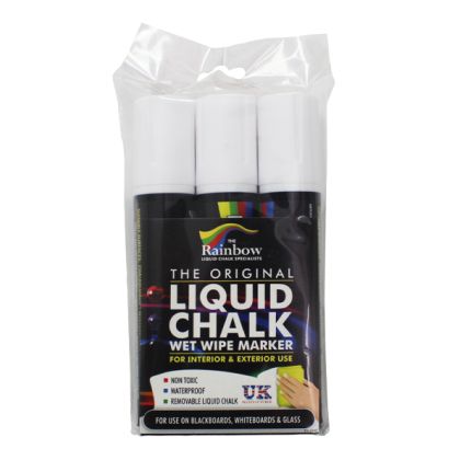 Thin white chalk pens for chalk boards